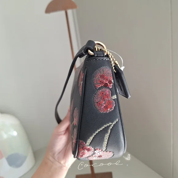 NWT Coach Nolita 19 In Signature Canvas With Cherry Print  Plus Extended Chain - Picture 8 of 12